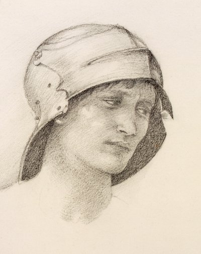 Woman in Hat (detail) by Edward Burne Jones